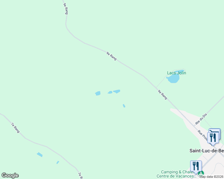 map of restaurants, bars, coffee shops, grocery stores, and more near 256a 9e Rang in Saint-Luc-de-Bellechasse