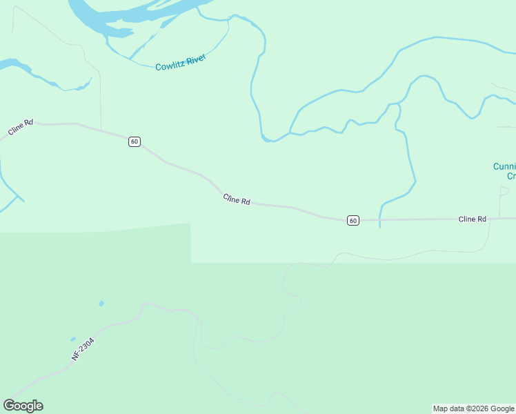 map of restaurants, bars, coffee shops, grocery stores, and more near 1079-1105 Cline Road in Randle