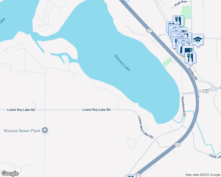 map of restaurants, bars, coffee shops, grocery stores, and more near 25098 Nisswa Lake Ln in Nisswa