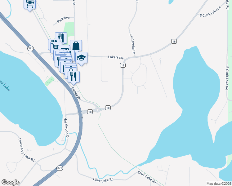 map of restaurants, bars, coffee shops, grocery stores, and more near in Nisswa