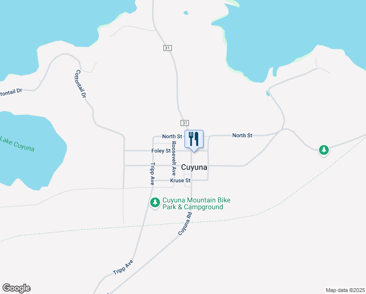 map of restaurants, bars, coffee shops, grocery stores, and more near 22630 Foley Street in Deerwood