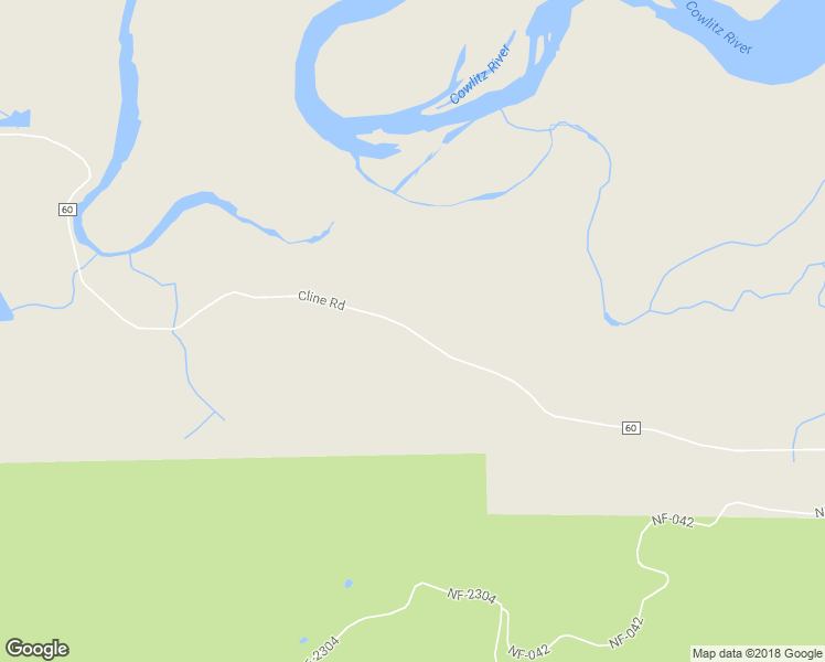 map of restaurants, bars, coffee shops, grocery stores, and more near Cline Road in Randle