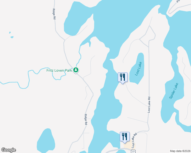 map of restaurants, bars, coffee shops, grocery stores, and more near 7816 Dettbarn Road in Nisswa