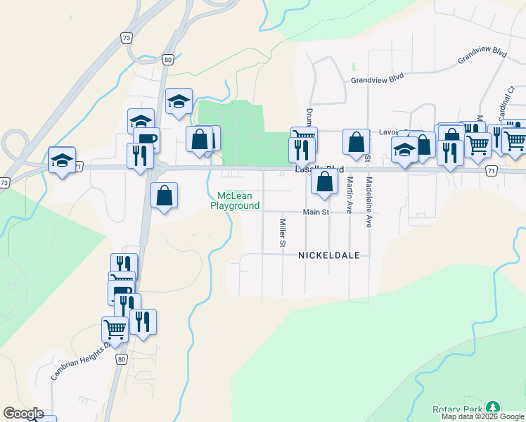 map of restaurants, bars, coffee shops, grocery stores, and more near Somers Street in Sudbury