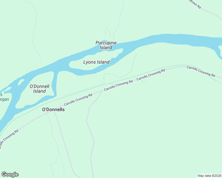 map of restaurants, bars, coffee shops, grocery stores, and more near 318 Carrolls Crossing Road in Carrolls Crossing