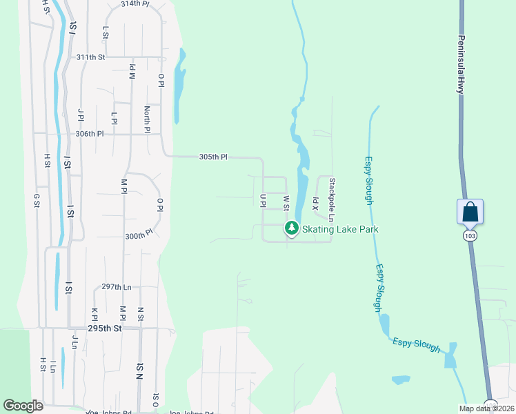 map of restaurants, bars, coffee shops, grocery stores, and more near 30207 U Place in Ocean Park