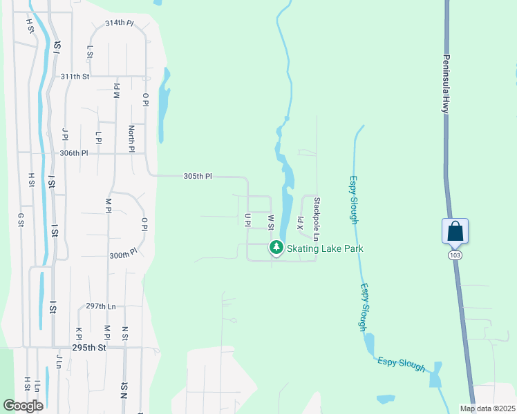 map of restaurants, bars, coffee shops, grocery stores, and more near 2111 304th Place in Ocean Park