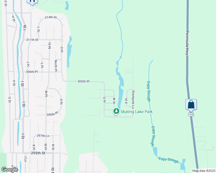 map of restaurants, bars, coffee shops, grocery stores, and more near 2111 304th Place in Ocean Park