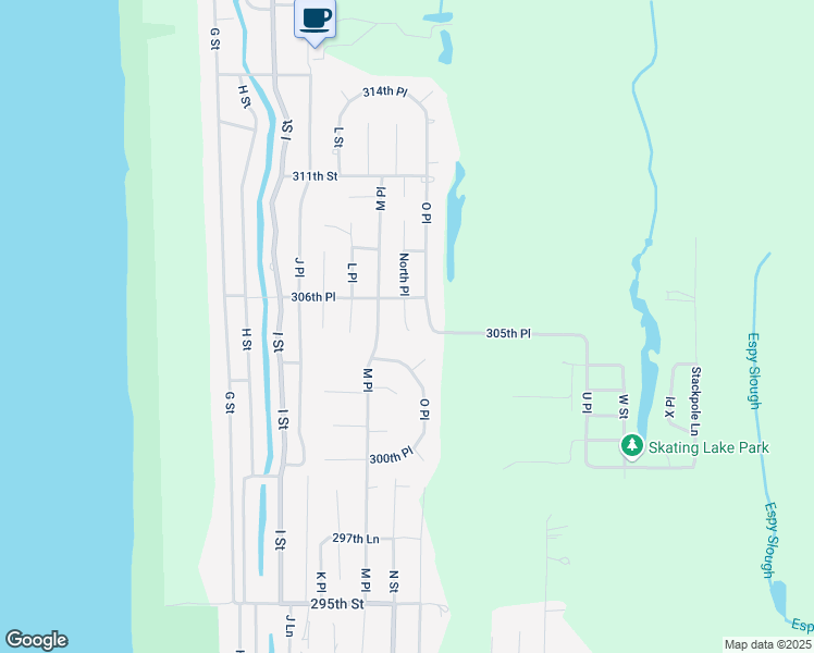 map of restaurants, bars, coffee shops, grocery stores, and more near 30516 N Place in Ocean Park