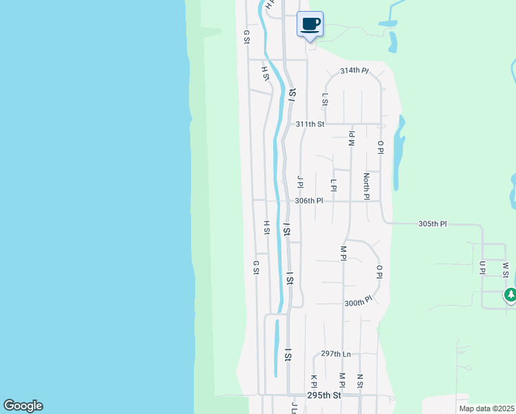map of restaurants, bars, coffee shops, grocery stores, and more near 30517 G Street in Ocean Park