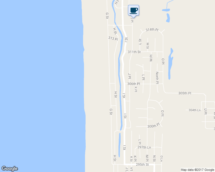 map of restaurants, bars, coffee shops, grocery stores, and more near 30517 G St in Ocean Park