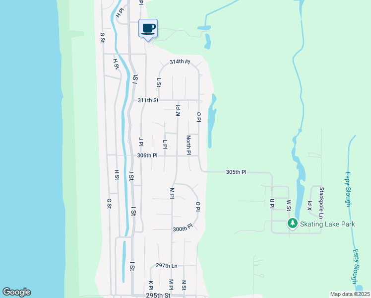 map of restaurants, bars, coffee shops, grocery stores, and more near 30516 N Place in Ocean Park