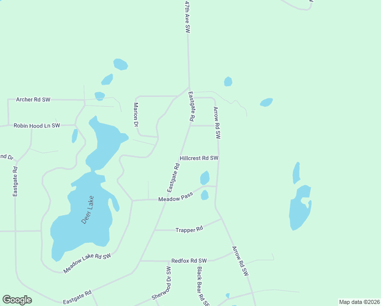 map of restaurants, bars, coffee shops, grocery stores, and more near 4774 Hillcrest Road Southwest in Motley