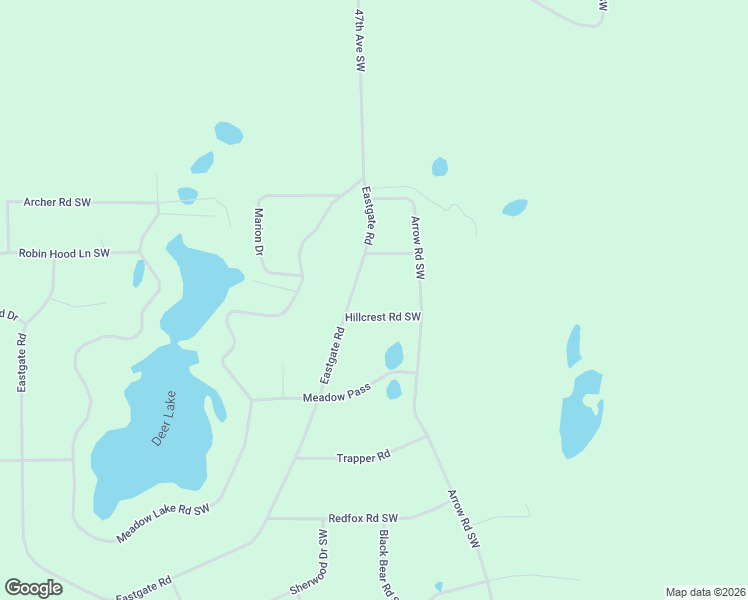 map of restaurants, bars, coffee shops, grocery stores, and more near 4774 Hillcrest Road Southwest in Motley