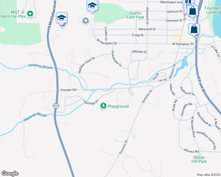 map of restaurants, bars, coffee shops, grocery stores, and more near 807 Pioneer Road in Marquette