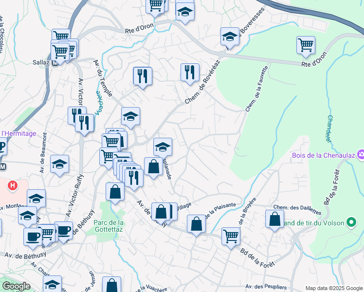 map of restaurants, bars, coffee shops, grocery stores, and more near in 