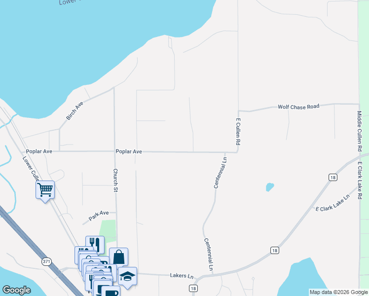 map of restaurants, bars, coffee shops, grocery stores, and more near 5749 Poplar Avenue in Nisswa