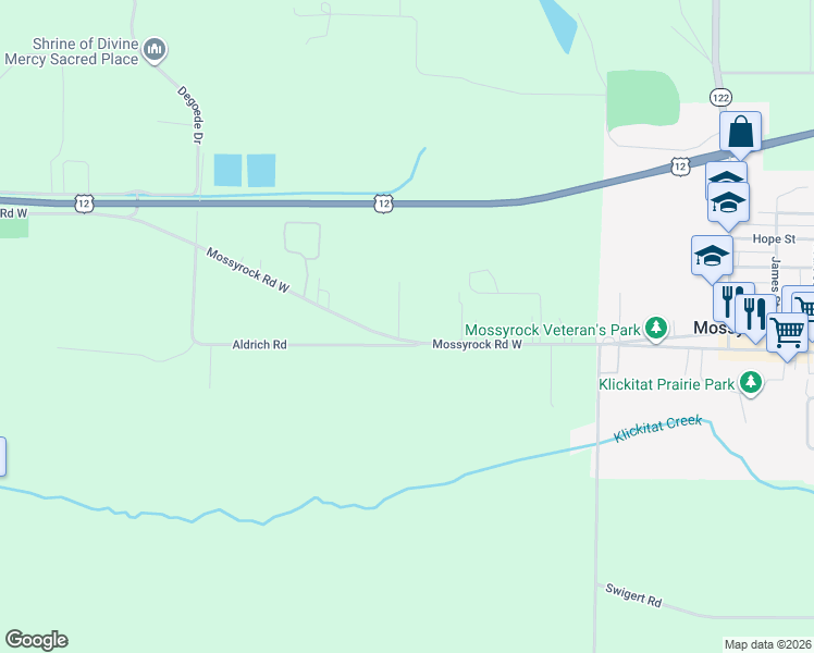 map of restaurants, bars, coffee shops, grocery stores, and more near 214-248 Mossyrock Rd W in Mossyrock