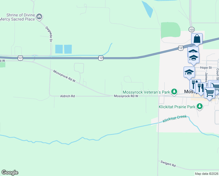 map of restaurants, bars, coffee shops, grocery stores, and more near 214-248 Mossyrock Rd W in Mossyrock