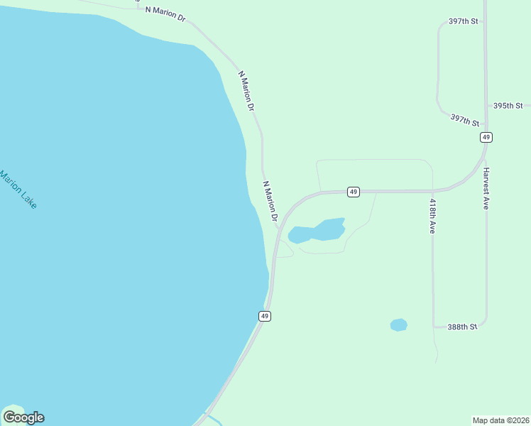 map of restaurants, bars, coffee shops, grocery stores, and more near 41374 North Marion Drive in Perham