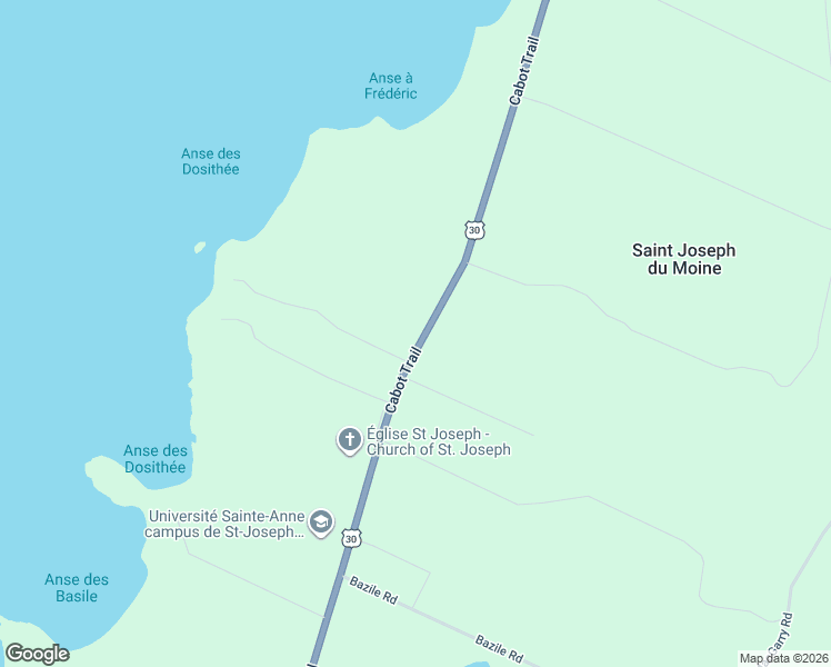 map of restaurants, bars, coffee shops, grocery stores, and more near 12669 Cabot Trail in Saint Joseph du Moine