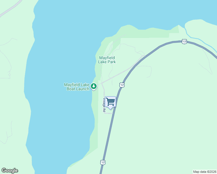 map of restaurants, bars, coffee shops, grocery stores, and more near 173 Beach Road in Mossyrock