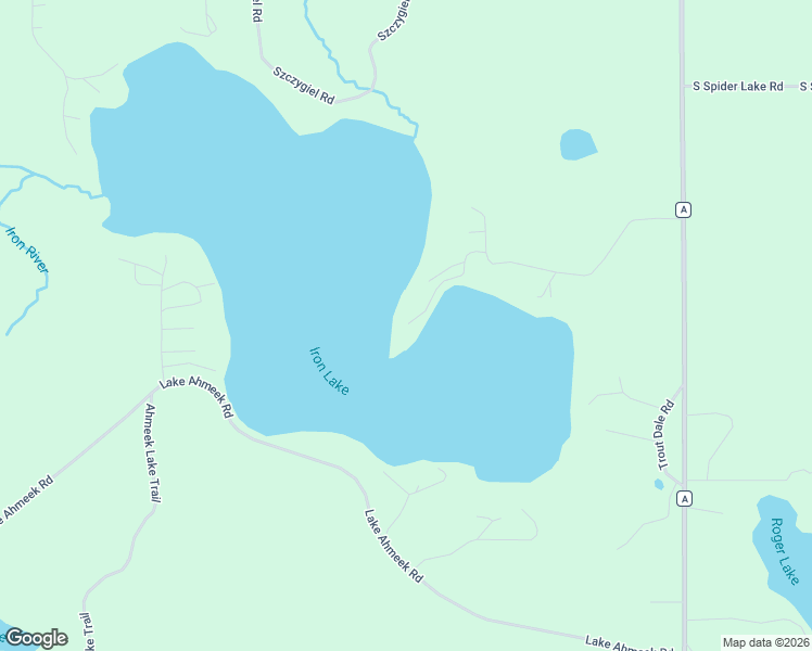 map of restaurants, bars, coffee shops, grocery stores, and more near 6565 Kolling Road in Iron River