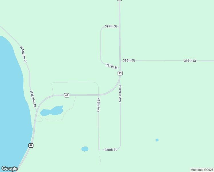 map of restaurants, bars, coffee shops, grocery stores, and more near 41806 394th Street in Perham