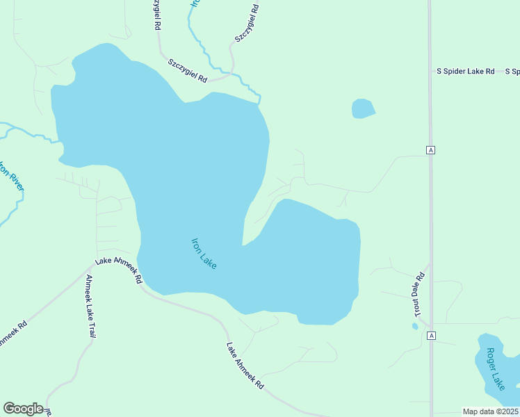 map of restaurants, bars, coffee shops, grocery stores, and more near 6565 Kolling Road in Iron River