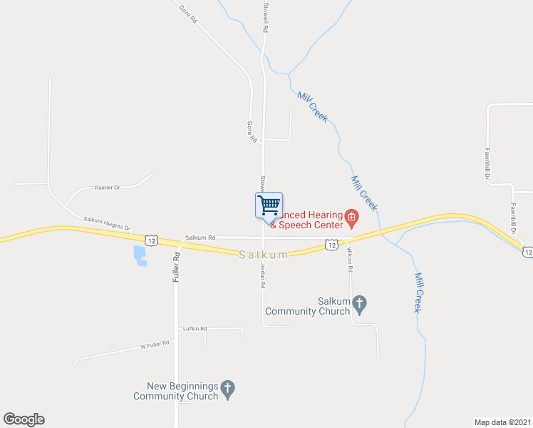 map of restaurants, bars, coffee shops, grocery stores, and more near 224 Stowell Road in Salkum