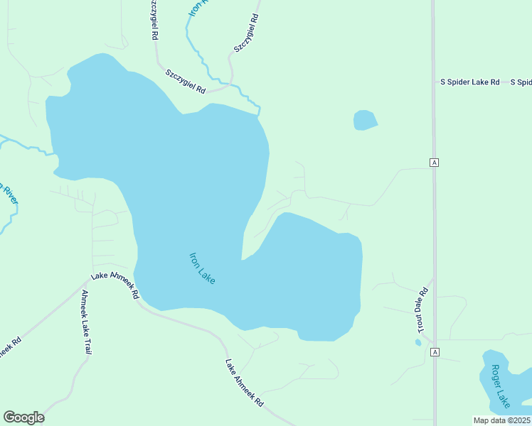map of restaurants, bars, coffee shops, grocery stores, and more near 6565 Kolling Road in Iron River