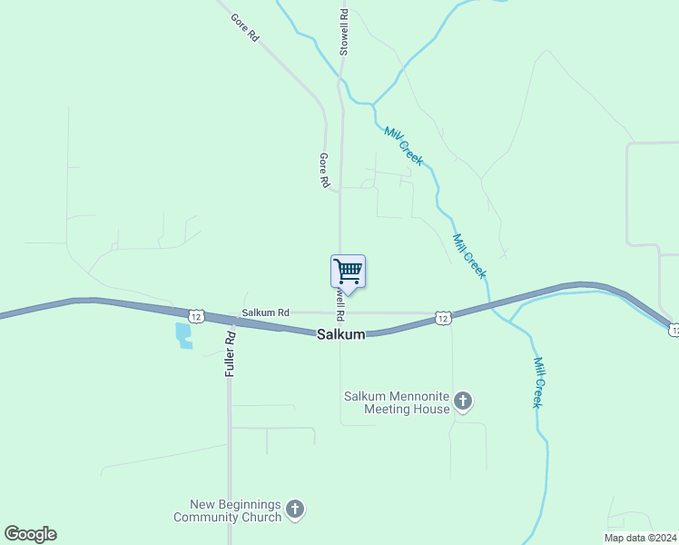 map of restaurants, bars, coffee shops, grocery stores, and more near 224 Stowell Road in Salkum