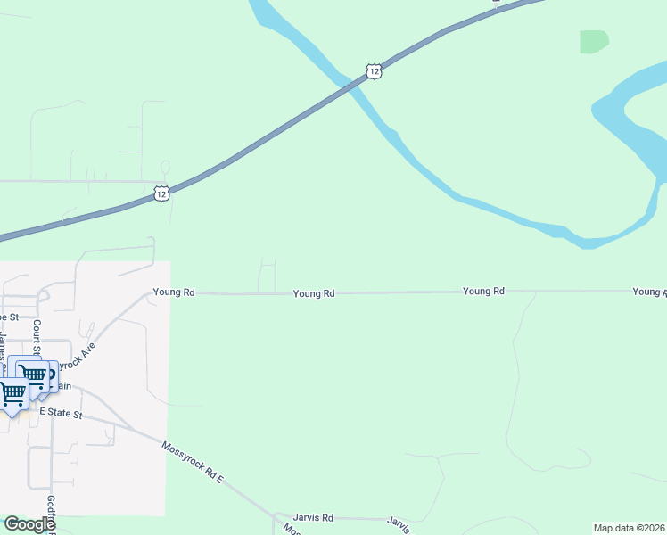 map of restaurants, bars, coffee shops, grocery stores, and more near 101-127 Young Road in Mossyrock