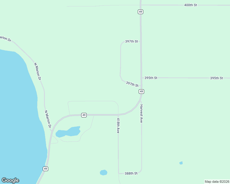 map of restaurants, bars, coffee shops, grocery stores, and more near 41806 394th Street in Perham