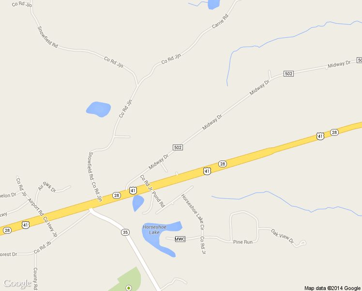 map of restaurants, bars, coffee shops, grocery stores, and more near 36 Midway Drive in Negaunee