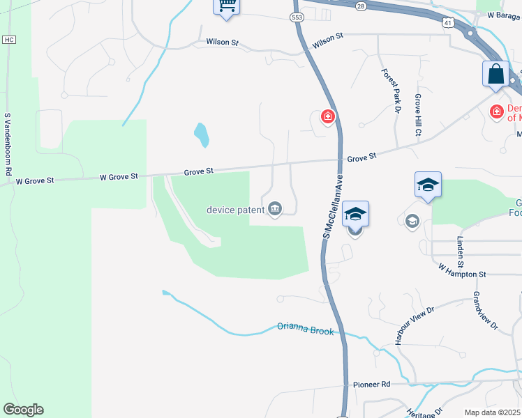 map of restaurants, bars, coffee shops, grocery stores, and more near 21 Specker Cir in Marquette
