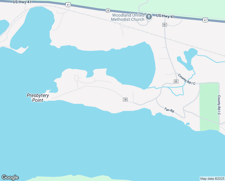 map of restaurants, bars, coffee shops, grocery stores, and more near Brown Beach Road in Michigamme