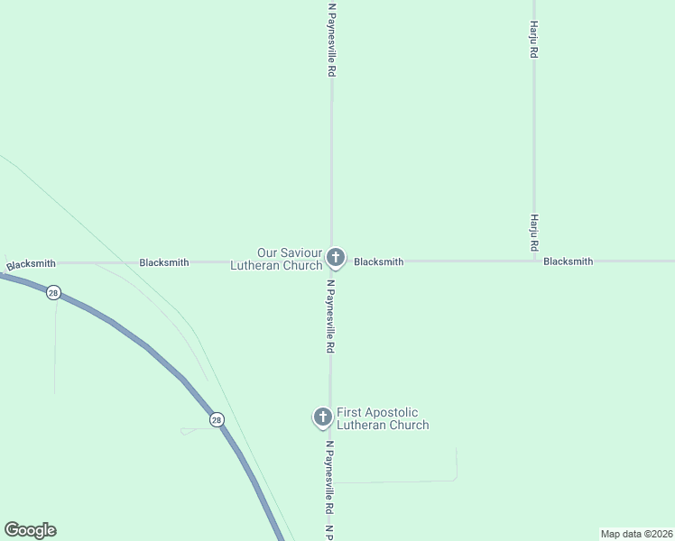 map of restaurants, bars, coffee shops, grocery stores, and more near Blacksmith in Bruce Crossing