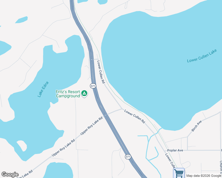 map of restaurants, bars, coffee shops, grocery stores, and more near 913-981 Lower Cullen Road in Nisswa