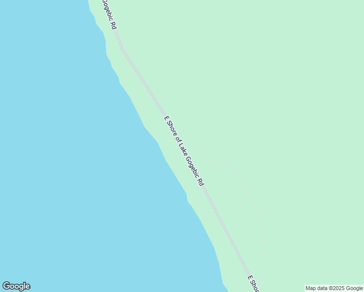 map of restaurants, bars, coffee shops, grocery stores, and more near East Shore of Lake Gogebic Road in Bergland