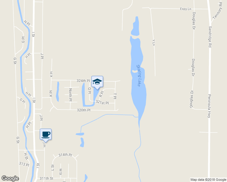 map of restaurants, bars, coffee shops, grocery stores, and more near 32217 T Place in Ocean Park