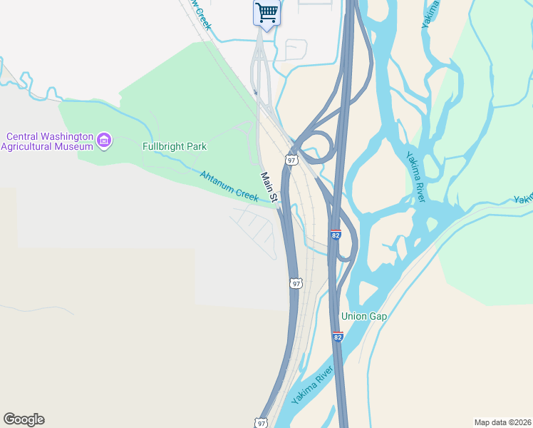 map of restaurants, bars, coffee shops, grocery stores, and more near 59 Leisure Hill Drive in Union Gap