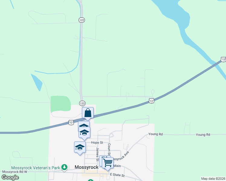 map of restaurants, bars, coffee shops, grocery stores, and more near 156 Damron Road in Mossyrock