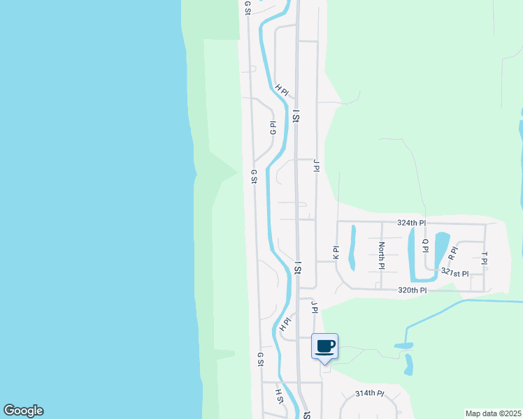 map of restaurants, bars, coffee shops, grocery stores, and more near 32500 G Street in Ocean Park