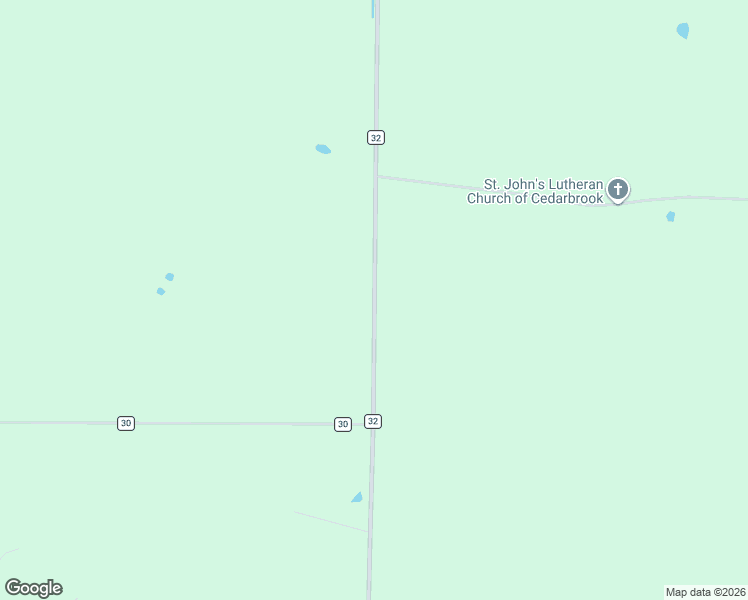 map of restaurants, bars, coffee shops, grocery stores, and more near County Road 32 in Aitkin