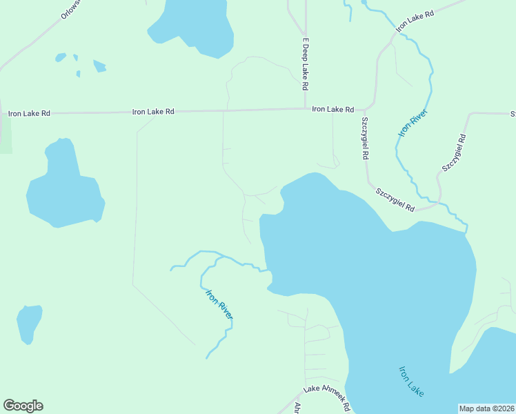 map of restaurants, bars, coffee shops, grocery stores, and more near 66500 Mieritz Road in Iron River