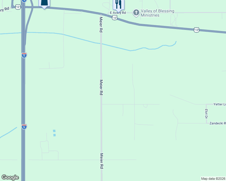 map of restaurants, bars, coffee shops, grocery stores, and more near 207 Meier Road in Winlock