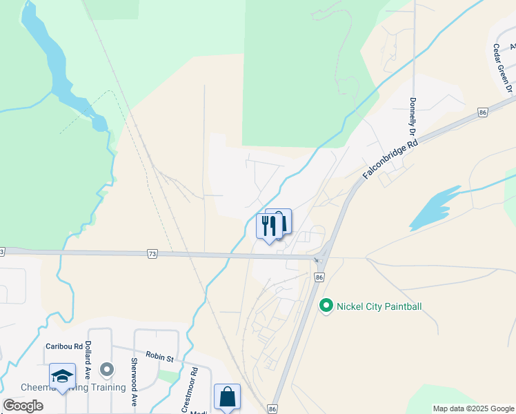 map of restaurants, bars, coffee shops, grocery stores, and more near 51 Matson Road in Sudbury