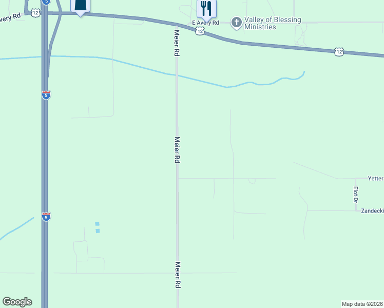 map of restaurants, bars, coffee shops, grocery stores, and more near 207 Meier Road in Winlock