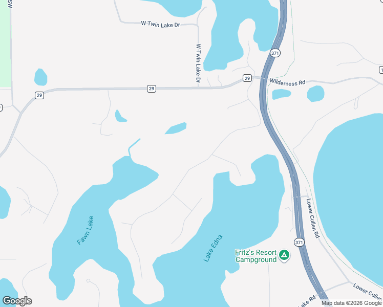 map of restaurants, bars, coffee shops, grocery stores, and more near 26667 Edna Lake Road in Nisswa